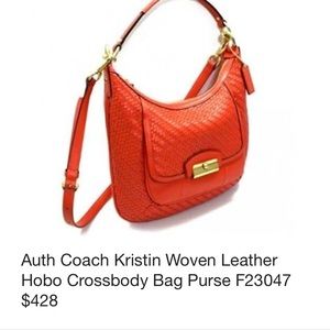 Coach Kristin woven leather purse